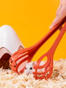 1pc Random Color Plastic Gear Locking Jaw With Hollow Design & Pad For Hamster, Four Seasons Universal - Multicolor - View 2