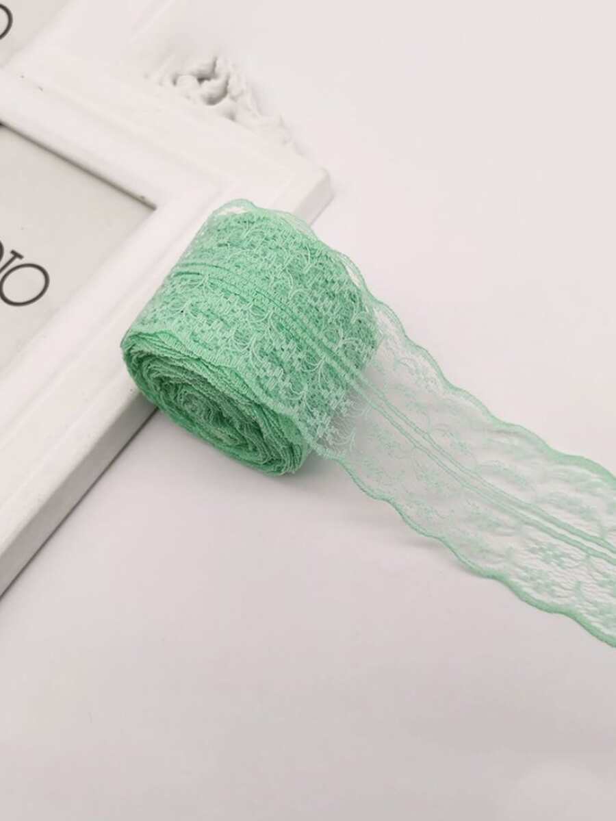 1pc Green DIY Webbing Lace, Modern Polyester DIY Webbing Lace For Home - Cadet Blue - View 1