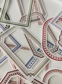 15入組框架设计現代幾何框架印花貼花適用於學校 - 彩色 - 查看 2