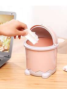1 hộp lưu trữ túi rác thiết kế hình gấu hoạt hình - Hồng - Xem 5
