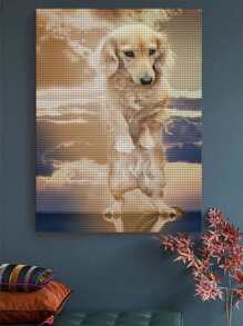 小狗樣式DIY無框鑽石畫 - 彩色 - 查看 6