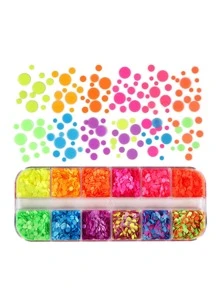 1盒圓形美甲飾品 - 彩色 - 查看 5