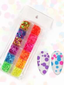 1盒圓形美甲飾品 - 彩色 - 查看 6