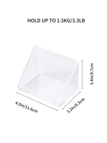 1入組透明壁掛式儲物架 - 無色 - 查看 2