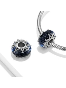 1PC Đá Cubic Zirconia Trang Trí Hạt DIY Bạc - Bạc - Xem 2