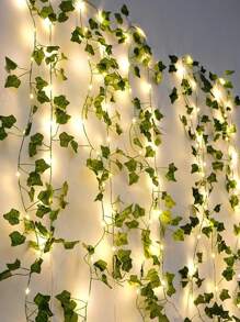 1buc 2.3M/5M/10M Iedera Artificială Alpinism Creeper Vine Decorativ String Lumini Pentru Nunți și Festivaluri - Galben - Vizualizare 6