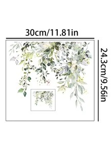 1 decal nắp bồn cầu họa tiết lá - màu xanh lá - Xem 2