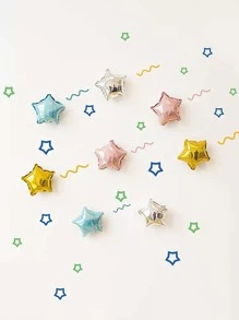 40 个 5 英寸迷你五角星铝箔气球，星形装饰，适用于背景墙、生日派对、周年庆典、生日快乐 - 彩色 - 查看 4