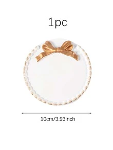 1pc ABS Candle Holder, Modern Bow Decor Candle Holder For Home - Multicolor - View 3