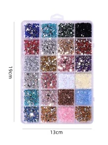 1 caja de decoración de uñas con diamantes de imitación 3D - Multicolor - Ver 4