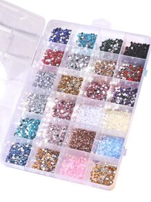 1 caja de decoración de uñas con diamantes de imitación 3D - Multicolor - Ver 5