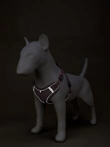 1pc Mesh Pet Harness & 1pc Leash For Cat And Dog For Outdoor - Pink - View 3