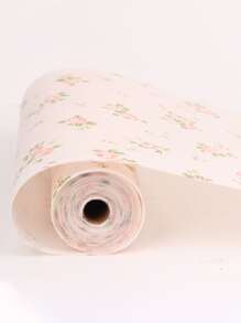 1卷花朵圖案防潮墊 - 藕粉色 - 查看 1