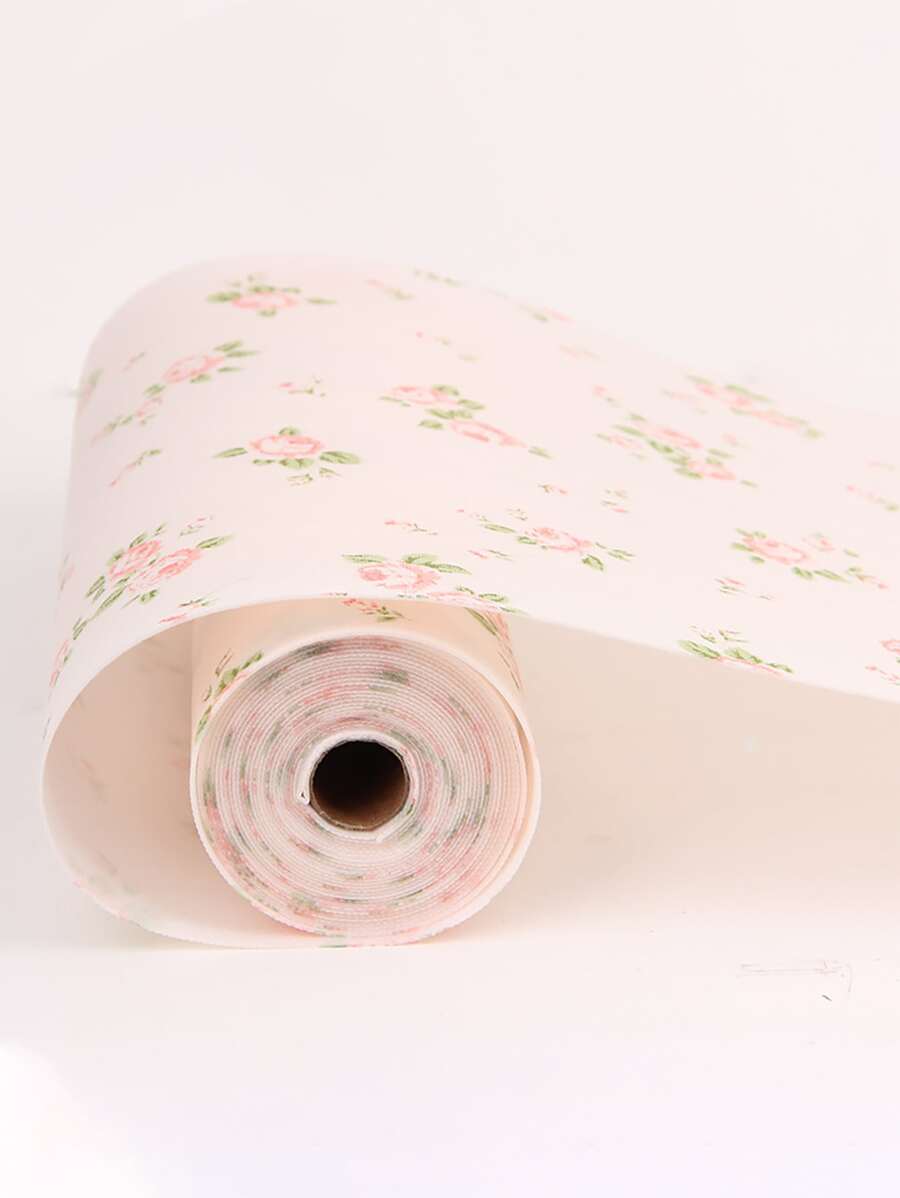 1卷花朵圖案防潮墊 - 藕粉色 - 查看 1