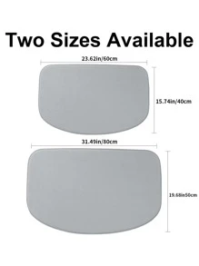 1pc Polyester Bath Rug, Modern Grey Toilet Mat For Bathroom - Light Grey - View 3