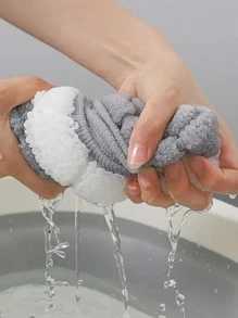 1入組雲朵刺繡廁所座位現代滌綸馬桶座套 - 灰色 - 查看 4