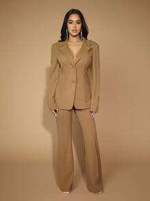 SHEIN SXY Commute Minimalist Office Old Money Simple Sexy And Elegant Black And White Polka Dot Women's Pants