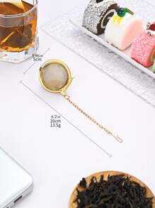 1入組不銹鋼濾茶器 - 金色 - 查看 2