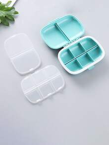 1 pieza Pastillero medicamento almacenamiento portátil para exterior - Caqui - Ver 3