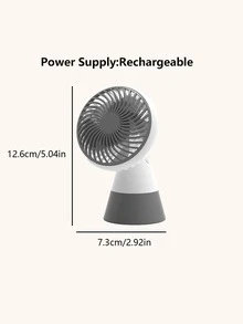 1入組ABS電風扇現代便攜式家用迷你電風扇 - 灰色 - 查看 3