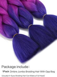 1pack Ombre Long Synthetic Hair Braid - Multicolor - View 4