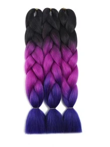 1pack Ombre Long Synthetic Hair Braid - Multicolor - View 5