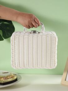 1入組藤禮品包裝盒北歐風便攜禮品收納盒適合派對 - 白色 - 查看 2