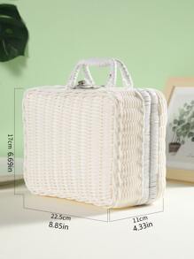 1入組藤禮品包裝盒北歐風便攜禮品收納盒適合派對 - 白色 - 查看 4