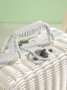 1入組藤禮品包裝盒北歐風便攜禮品收納盒適合派對 - 白色 - 查看 5