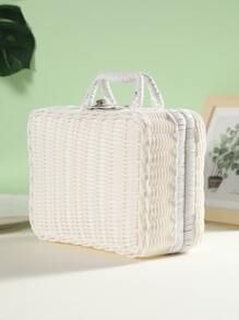 1入組藤禮品包裝盒北歐風便攜禮品收納盒適合派對 - 白色 - 查看 6