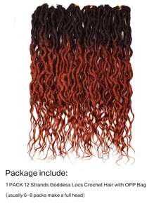 1 Gói Faux Locs Móc Tóc Cho Nữ, mới Mềm Locs Móc Bện Trước Vòng Nữ Thần Locs Móc Tóc Xoăn Đầu Tổng Hợp Bện Tóc phần Mở Rộng - Ombre - Xem 3