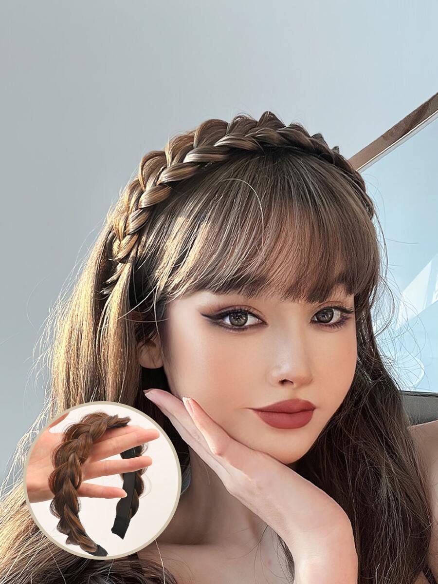 短編織合成纖維頭髮髮箍