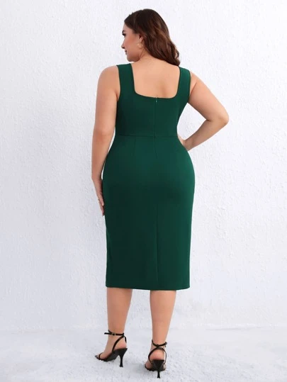 SHEIN Privé Đầm bó sát đùi xẻ cao