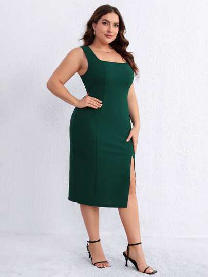 SHEIN Privé Đầm bó sát đùi xẻ cao