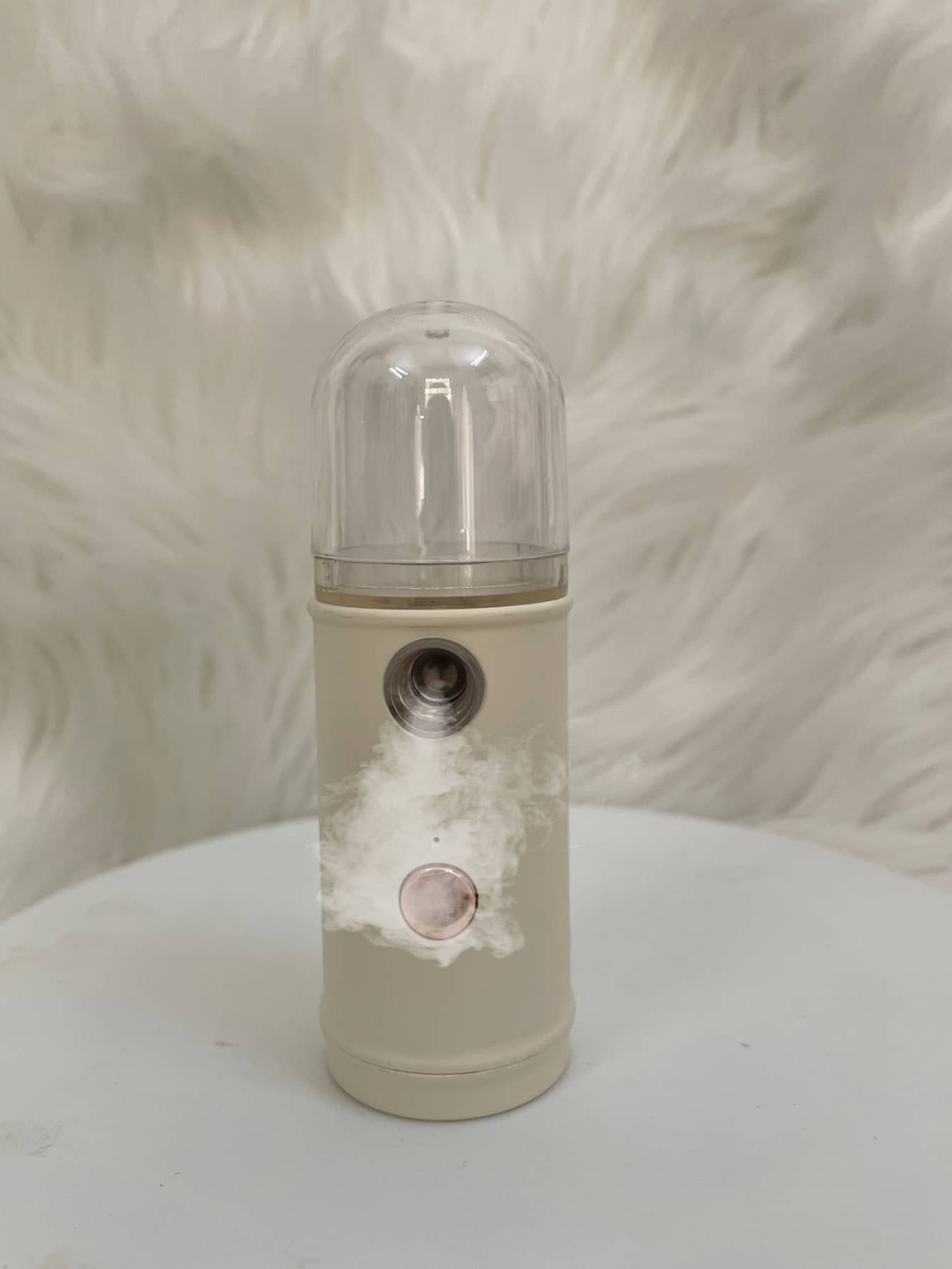 1pc Portable USB Humidifier, Simple ABS Manual USB Multifunction Humidifier For Home - White - View 1
