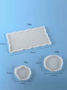 3pcs/Set Silicone Mold, Creative Tray Design DIY Silicone Mold For DIY - White - View 3