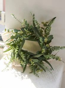 1 Nhựa Nhân Tạo Vòng Hoa, Hoa Giả Vòng Vòng Hoa Cho Đám Cưới, Trang Trí Nhà Cửa - màu xanh lá - Xem 3