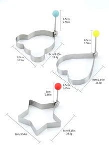 3入組煎蛋模具廚房用不銹鋼煎蛋環