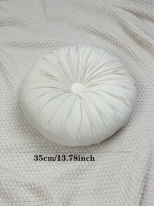 圓形針襇絲絨靠枕類 - 米色 - 查看 4