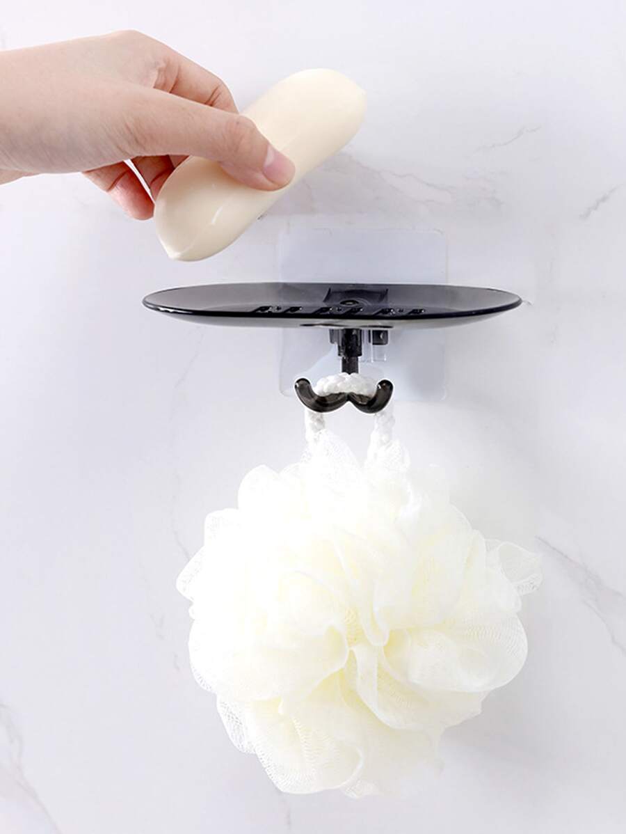 1 件塑料壁挂式肥皂盒，免打孔肥皂盒架，适用于浴室家居浴室装饰