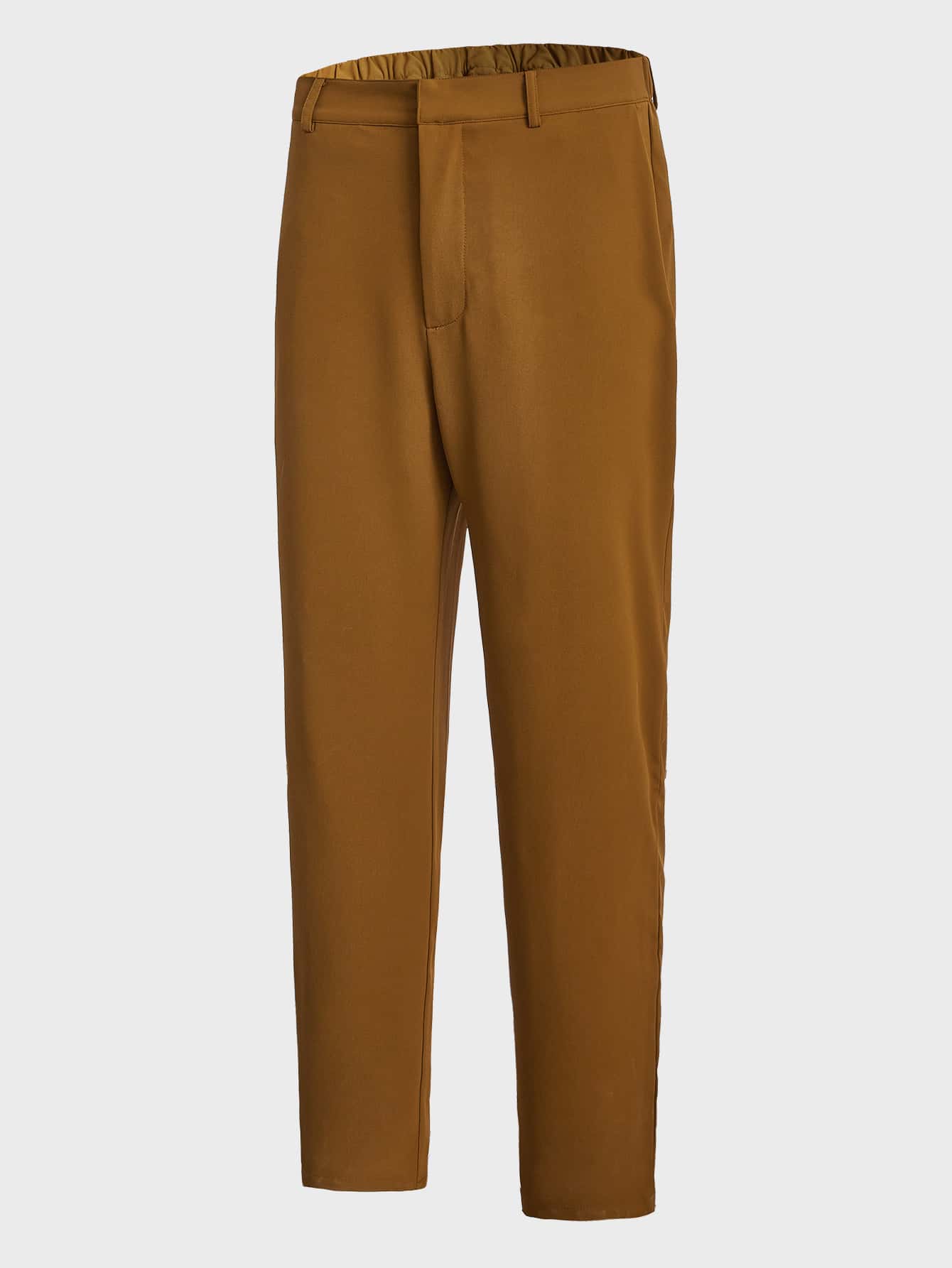 Manfinity NiteLyfe Men Solid Slant Pocket Suit Trousers - Brown - View 1