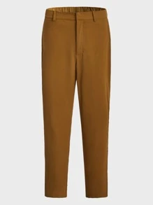 Manfinity NiteLyfe Men Solid Slant Pocket Suit Trousers - Brown - View 3