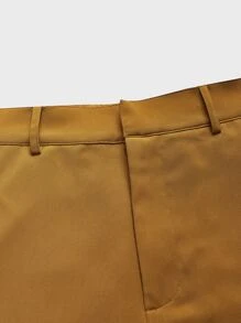 Manfinity NiteLyfe Men Solid Slant Pocket Suit Trousers - Brown - View 4