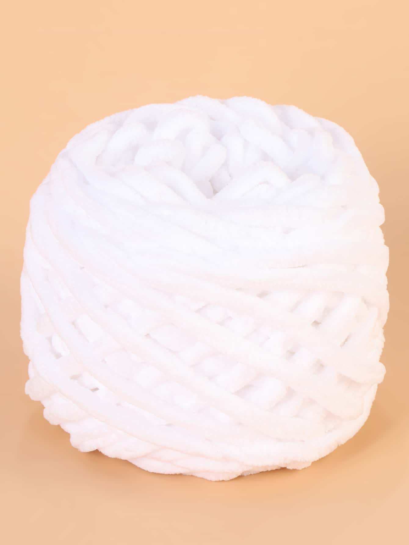 1roll 100g Polyester Yarn, Classic White Thread For Home - White - View 1