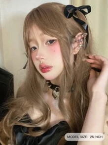 alicegarden Long Curly Synthetic Wig With Bangs