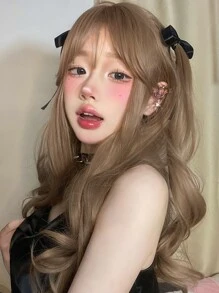 alicegarden Long Curly Synthetic Wig With Bangs