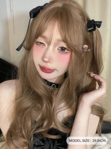 alicegarden Long Curly Synthetic Wig With Bangs