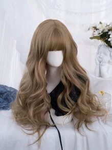 alicegarden Long Curly Synthetic Wig With Bangs