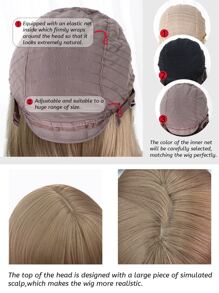 alicegarden Long Curly Synthetic Wig With Bangs