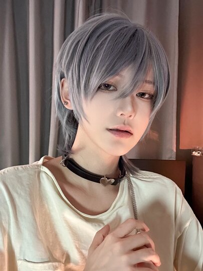 alicegarden Short Straight Synthetic Wig With Bangs